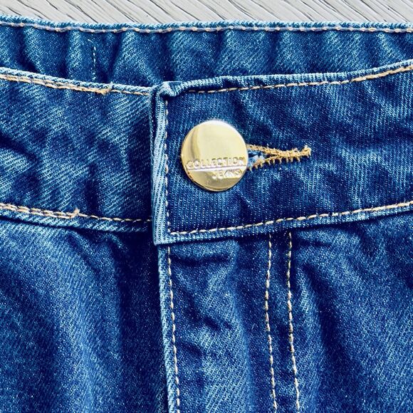 New Hocchi Brazil Jean Shorts High Rise Women’s 8 Raw Hem Distressed Denim Blue - Picture 8 of 9